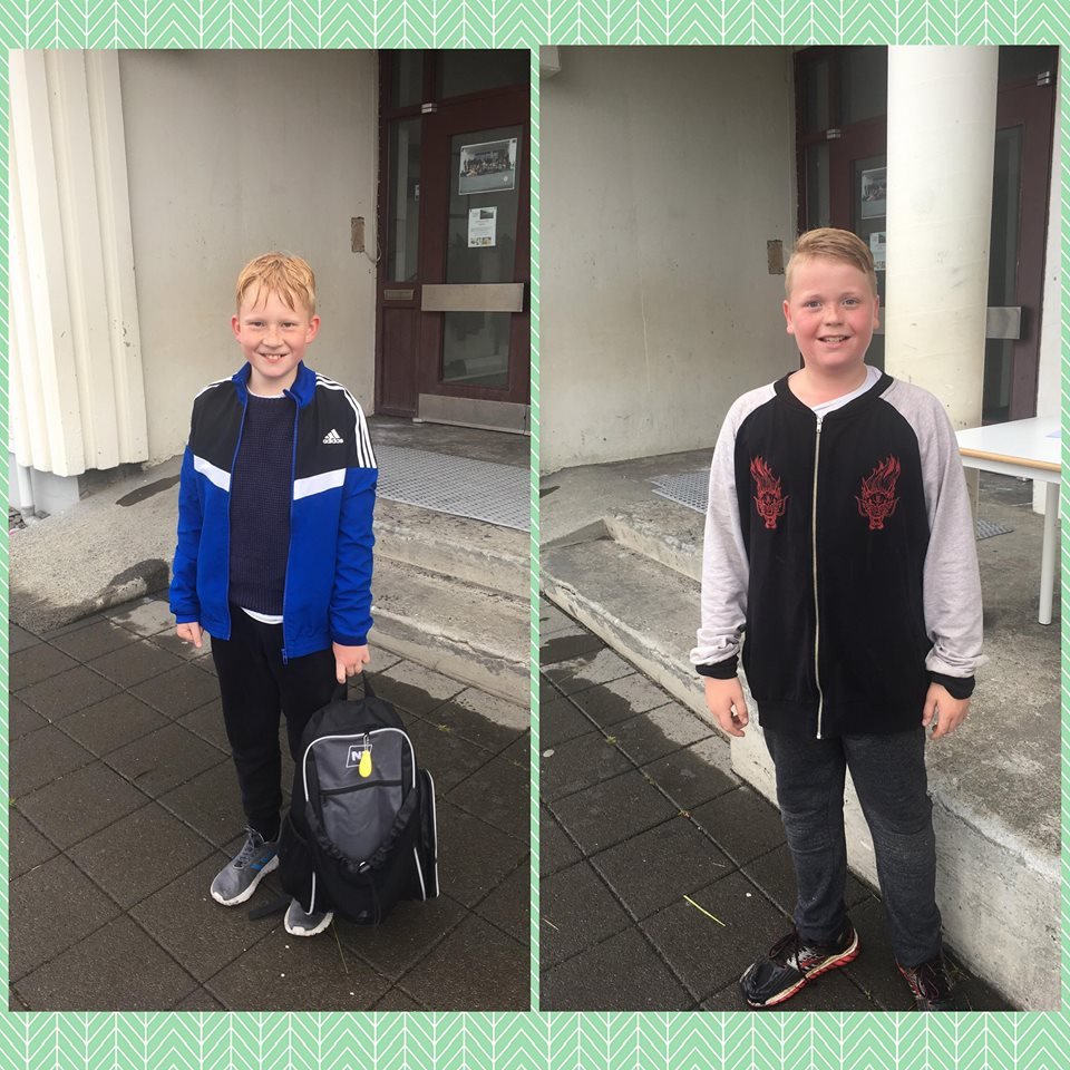 Bragi Már og Heiðar Árni að loknu 10km hlaupi