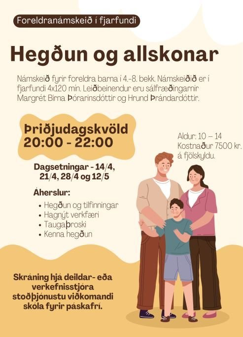 Foreldranámskeið í fjarfundi