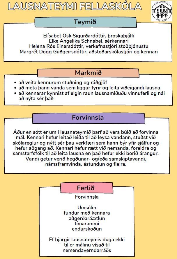 Lausnateymi Fellaskóla