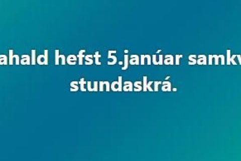 fyrsti skóladagur eftir jólafrí