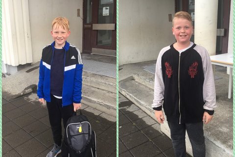 Bragi Már og Heiðar Árni að loknu 10km hlaupi