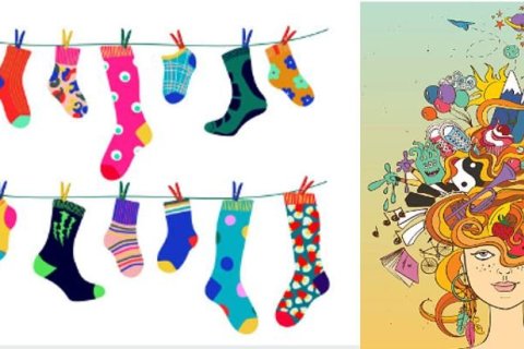 Furðulegi/öðruvísi hár og sokkadagurinn 21.janúar